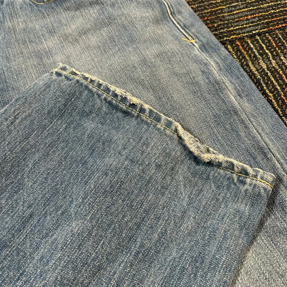 Vintage Polo Ralph Lauren Jeans 35x32 Blue 67 Straight Leg Denim Light Wash